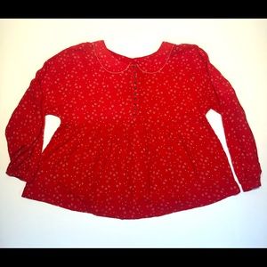 Free People Floral Babydoll Peter Pan Collar Top